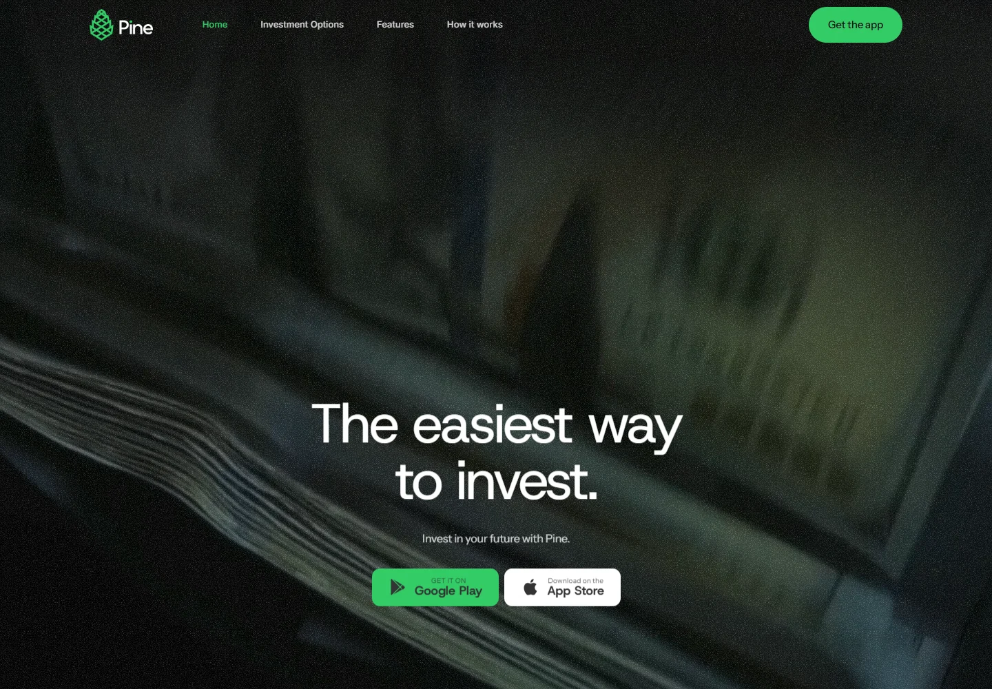 Fintech App Landing Vol 1 — Pine preview