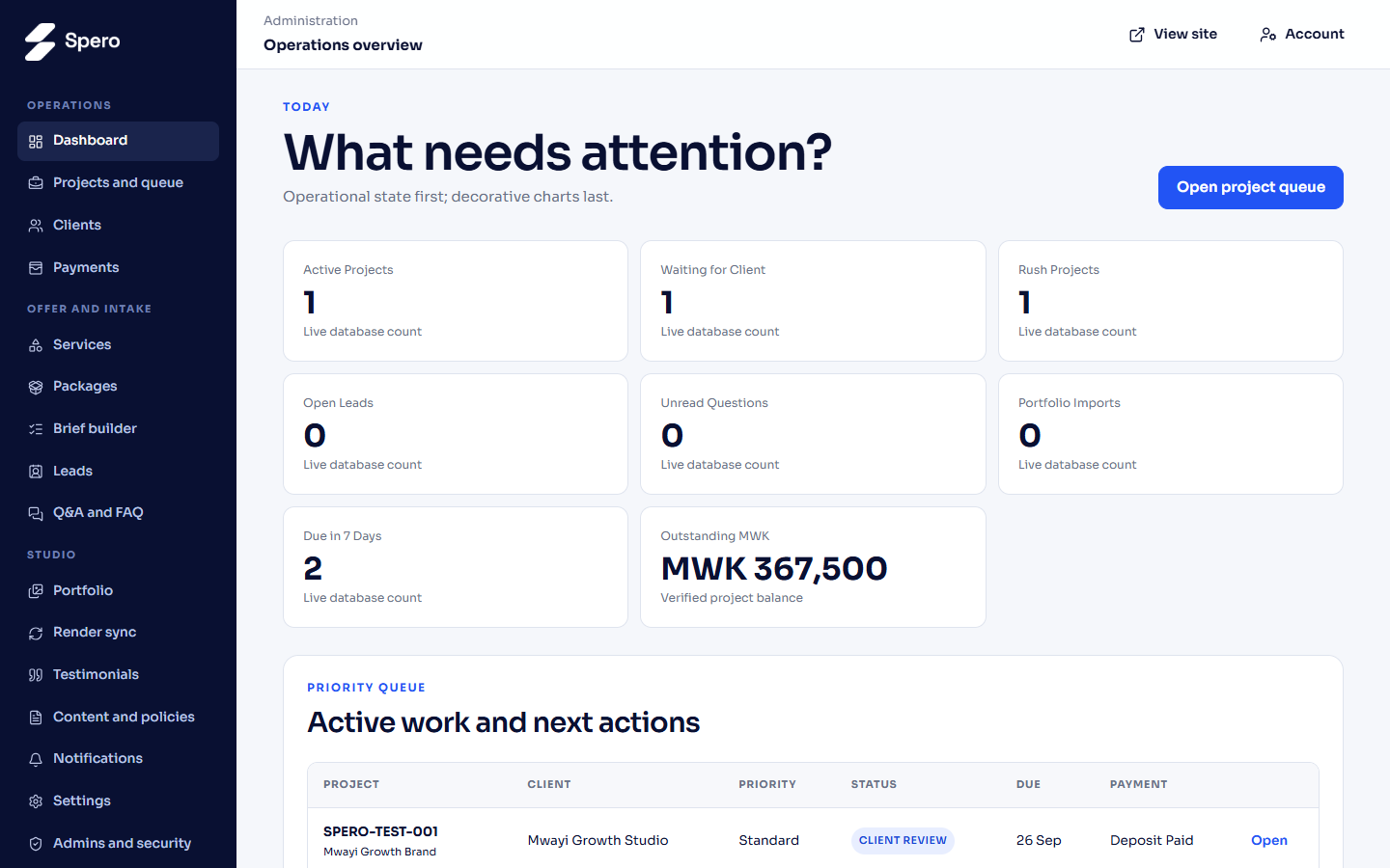 SperoMW admin preview